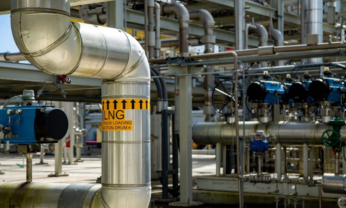 Industrial process plant with pipework and control valves